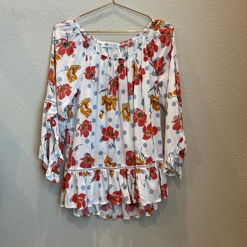 Fever Floral Off The Shoulder Top Size Medium